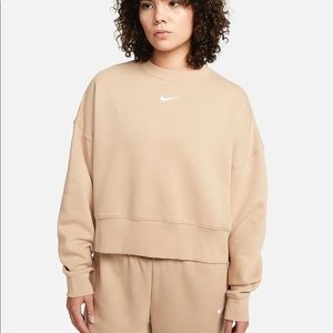 Yellow cropped Nike sweatshirt